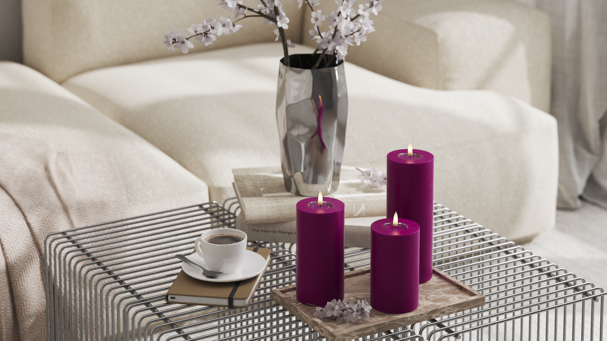 Naturlig tro LED Blockljus Med WetLook ™ -design
