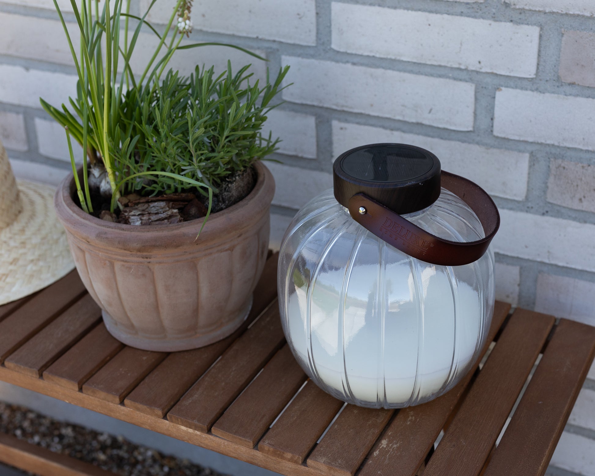 Deluxe Homeart Lanterna LED de vidro 20cm Lanternas LED 4