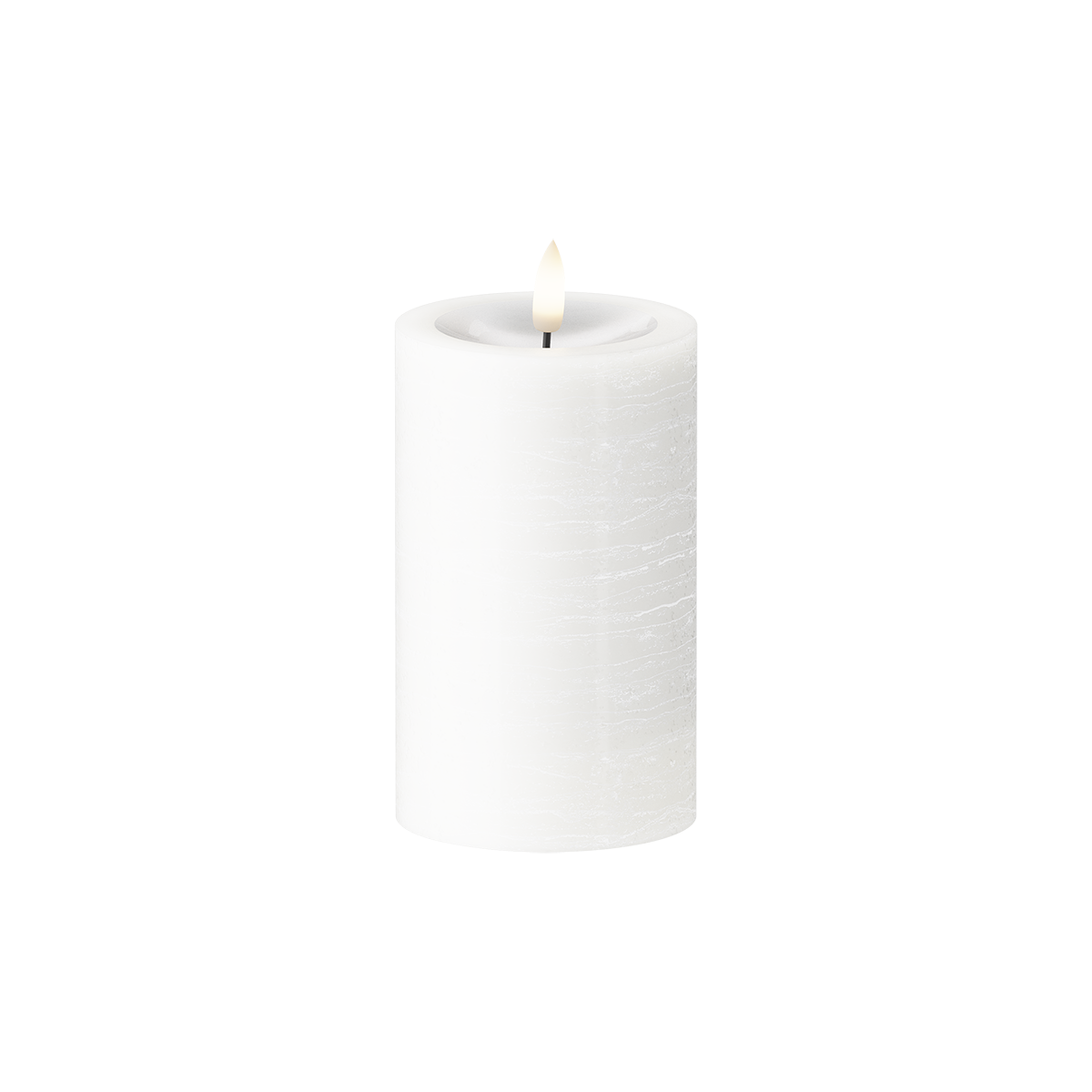 LEDs Vela pilar Ø 7,5 x 12,5 cm Branco