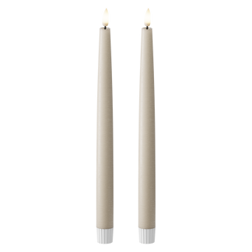 Korunka LED 2 ks, Ø 2,2 x 29 cm Písková