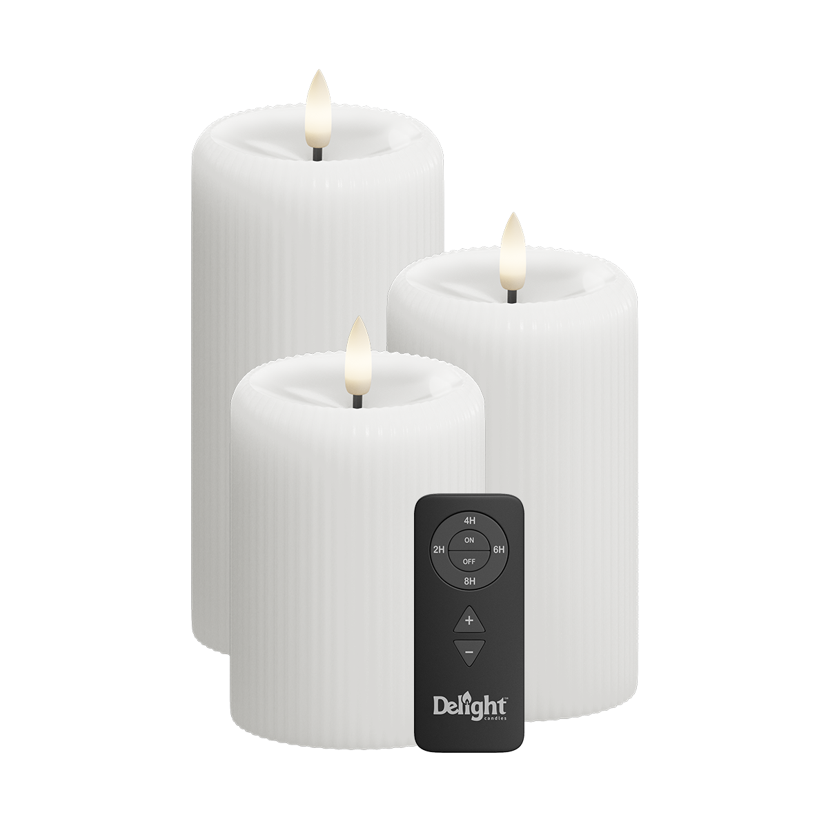 Pacote de 3 faixas de LED, Ø 7,5 x 10/12,5/15 cm Branco