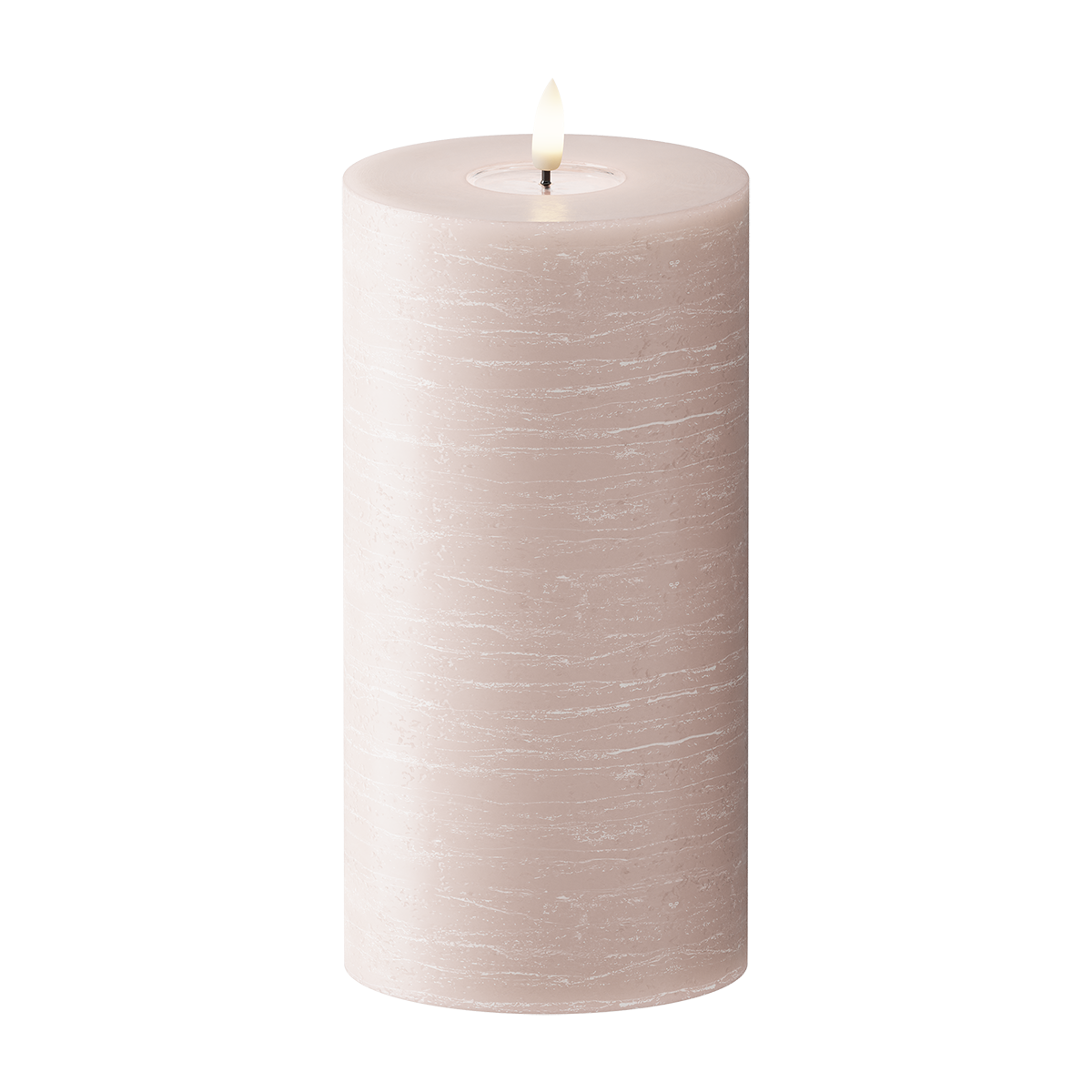 LED Blockljus WetLook Ø 10 x 20 cm Rosa