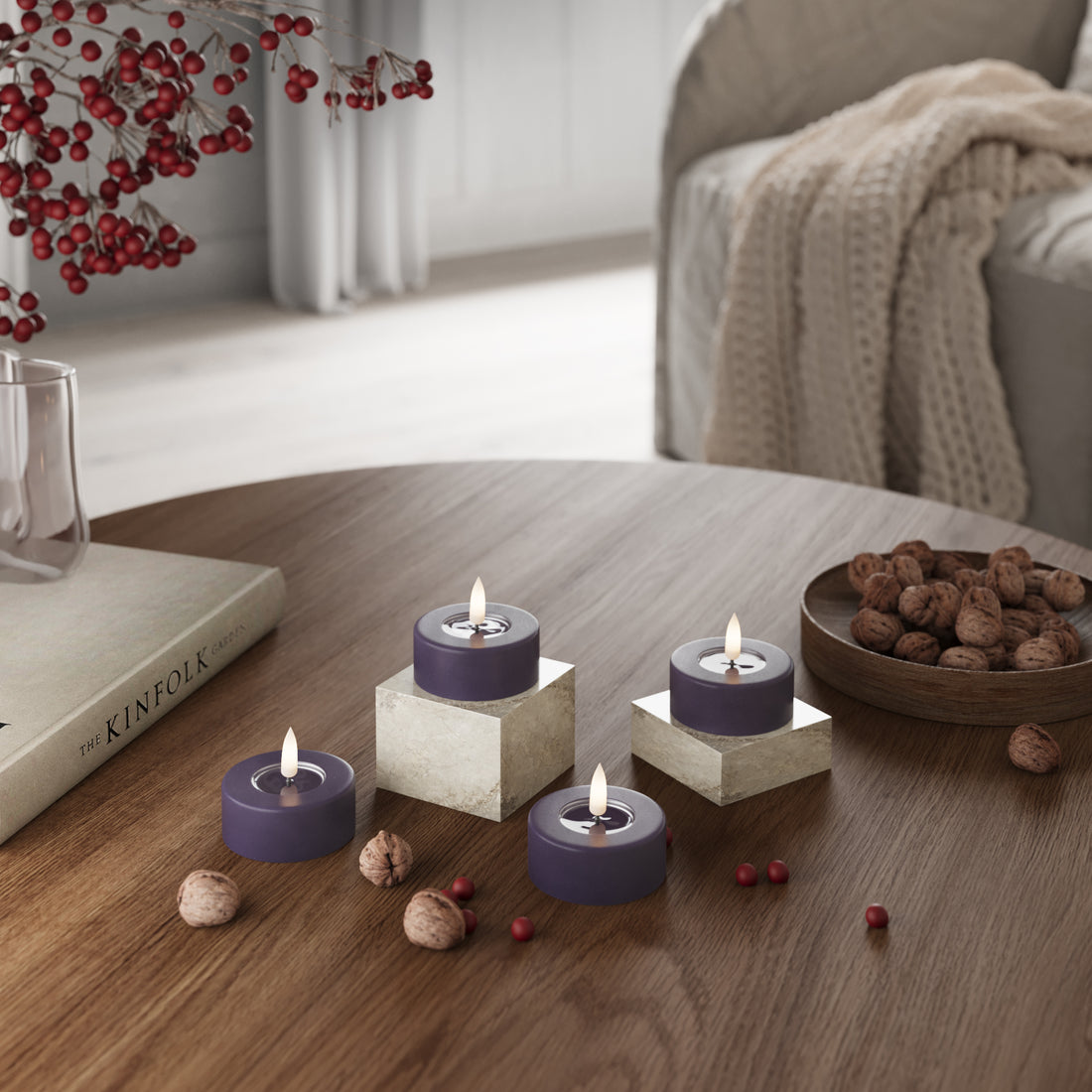 LED Jumbo Švyturio žibintai Tamsiai violetinė - 4 vnt