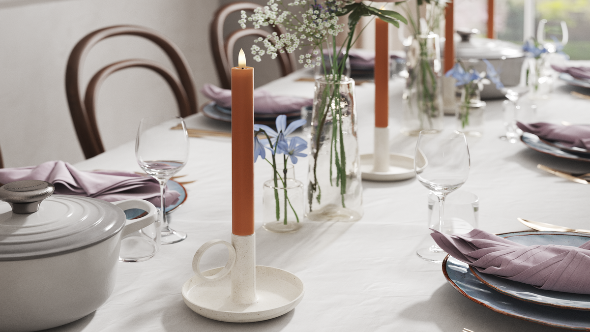 LED de vida real Vela fina Com design wetlook ™