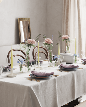 Pavasarinės žvakių šviesos pakuotė 38 cm (4 vnt.)