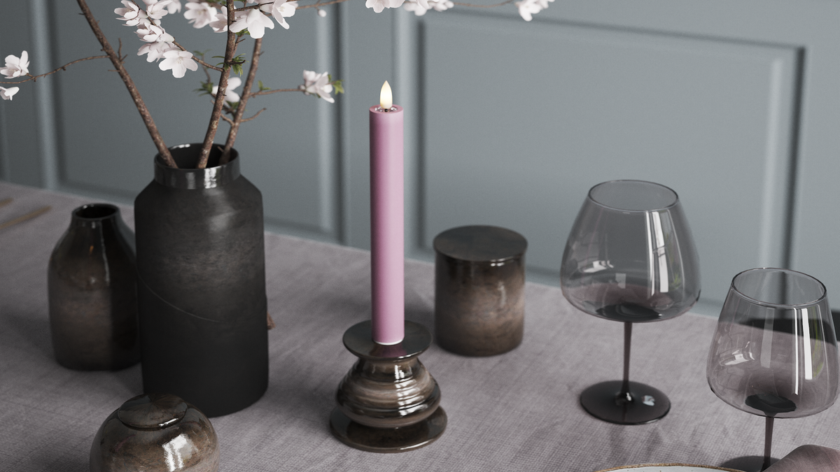 LED Kronlys med naturtro LED flamme
