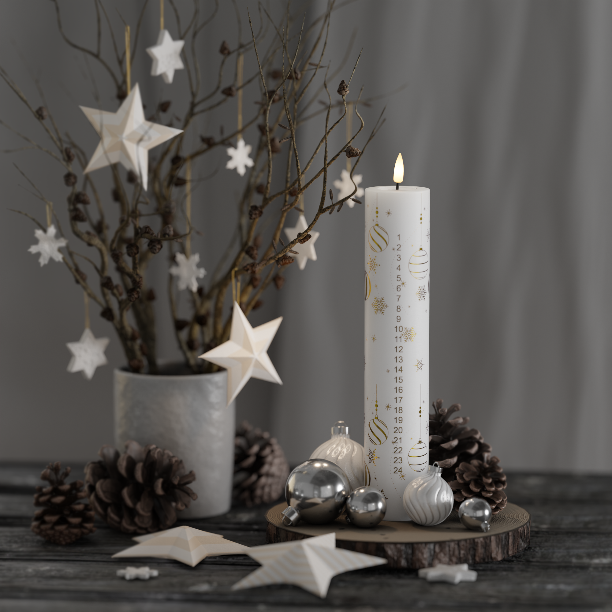 Deluxe Homeart LED-kalendri valgusti – kuldsed jõulud 4