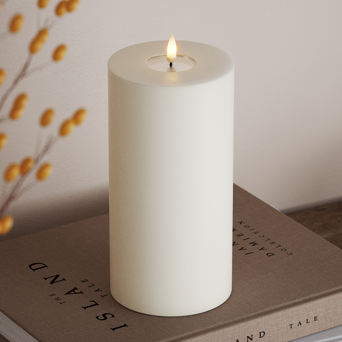 Deluxe Homeart LED blokové světlo Ø 10 x 20 cm Bílá LED blokové světlo 3