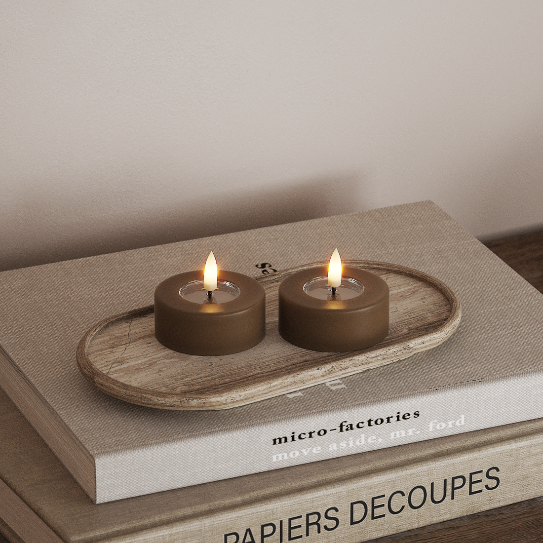 Deluxe Homeart LED Jumbo Fyrfadslys 2 stk. Store Karamel LED jumbo fyrfadslys 4