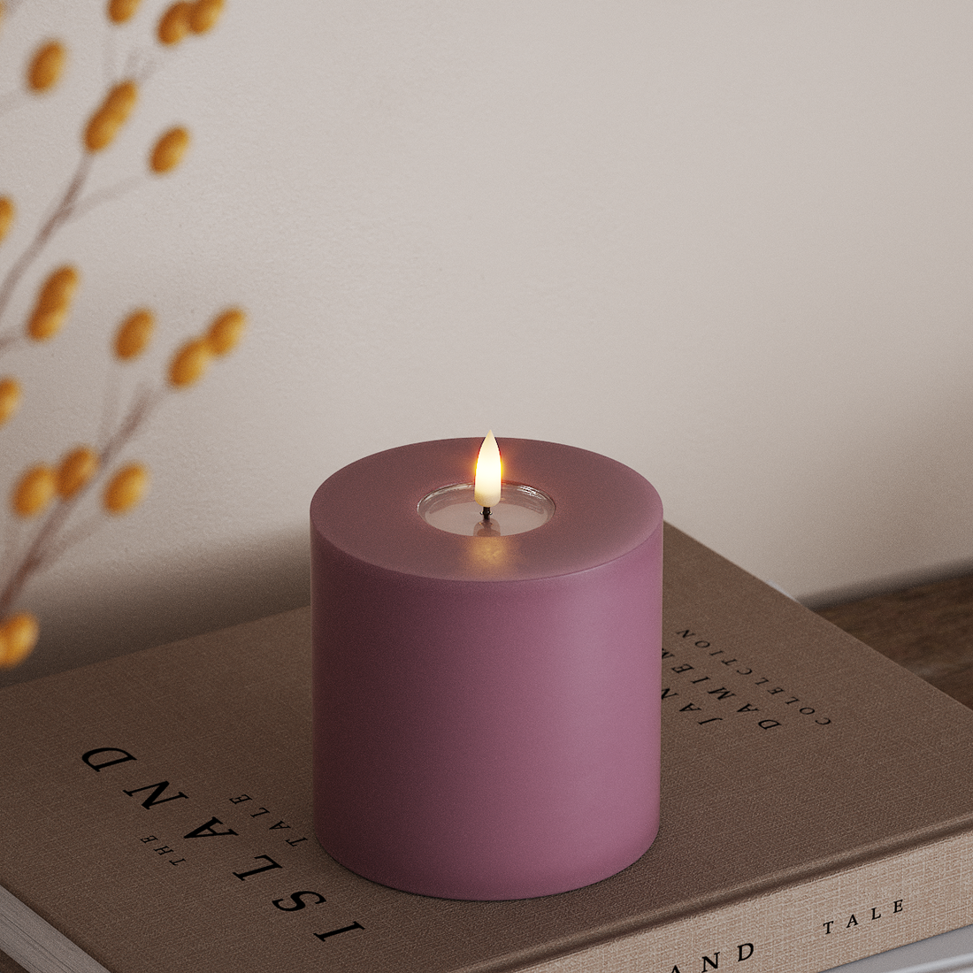 Deluxe Homeart LED blokinis šviestuvas Ø 10 x 10 cm Šviesiai violetinė LED bloko lemputė 4