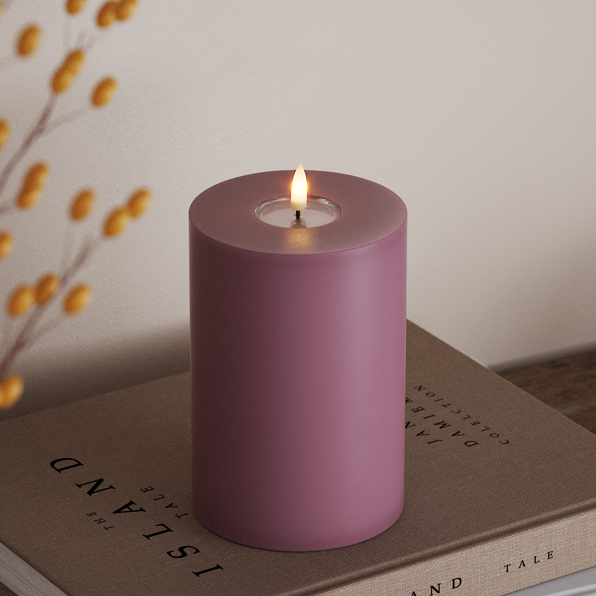 Deluxe Homeart LED blokinis šviestuvas Ø 10 x 15 cm Šviesiai violetinė LED bloko lemputė 3