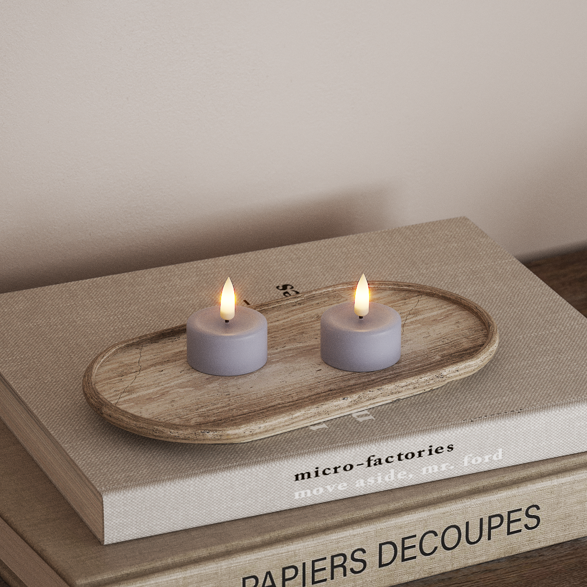 Deluxe Homeart Φωτιστικό τσαγιού LED 2 τεμ. Ξεθωριασμένο μπλε Φωτάκι τσαγιού LED 3