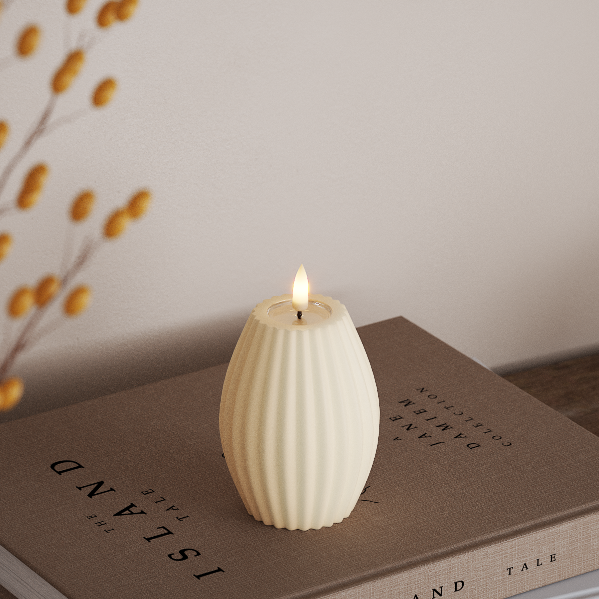 Deluxe Homeart LED drážkové světlo D 7,5 x V 10 cm Krémová LED drážkové světlo 3