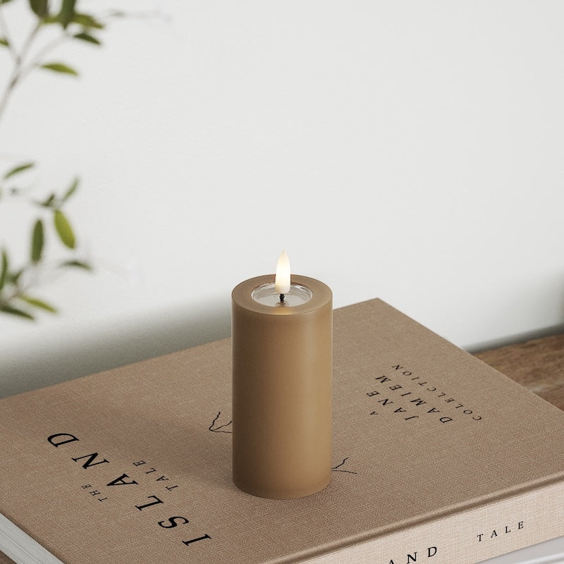 Deluxe Homeart Φωτιστικό μπλοκ LED Ø 5 x 10 cm Καραμέλα