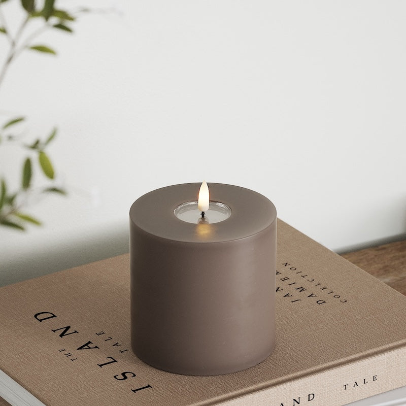 Deluxe Homeart Φωτιστικό μπλοκ LED Ø 10 x 10 cm Μόκα