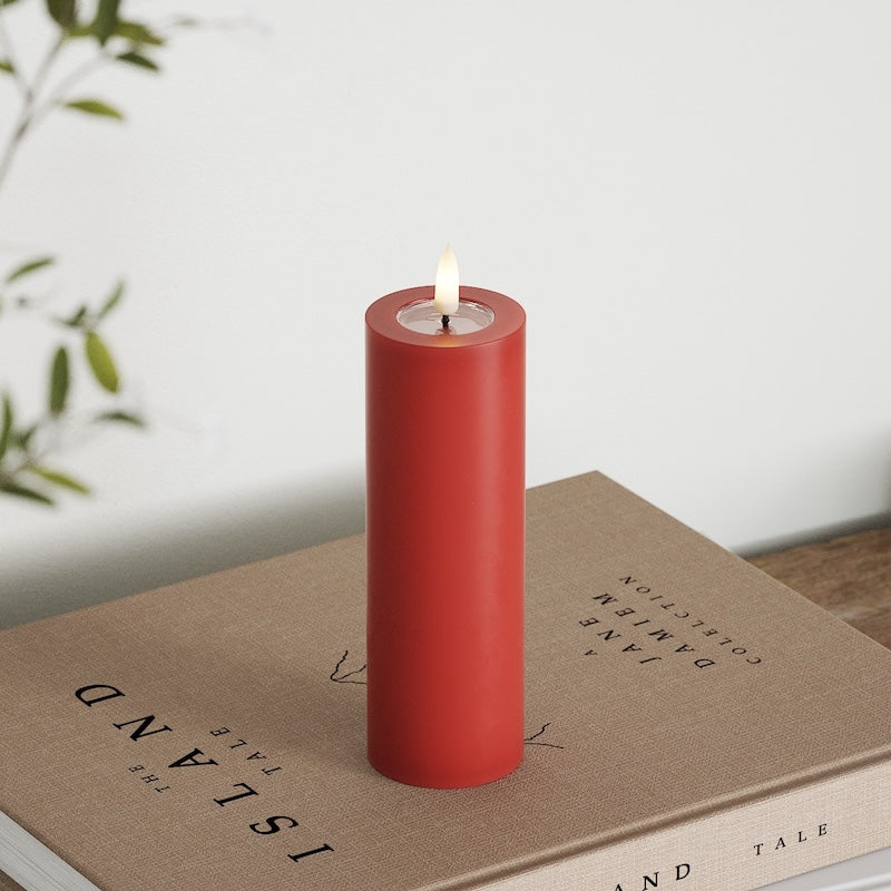 Deluxe Homeart LED blokové světlo Ø 5 x 15 cm Červená