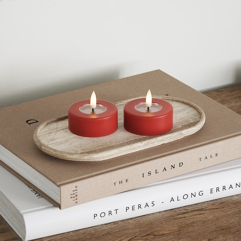 Deluxe Homeart LED Jumbo Värmeljus 2 stycken (stora) Svart