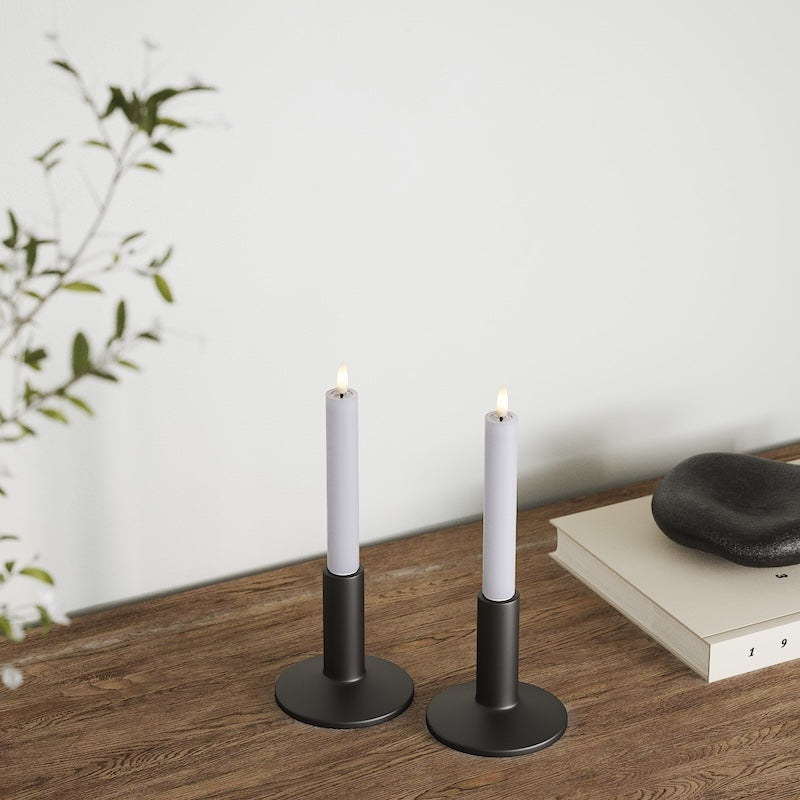 Deluxe Homeart LED Kronelys 2 stk, Ø 2 x 15 cm Støvet blå