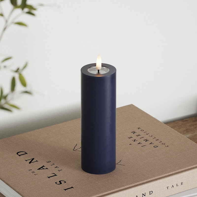 Deluxe Homeart Φωτιστικό μπλοκ LED Ø 5 x 15 cm Βασιλικό μπλε