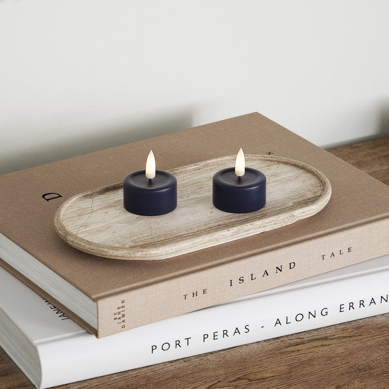 Deluxe Homeart Φωτιστικό τσαγιού LED 2 τεμ. Βασιλικό μπλε