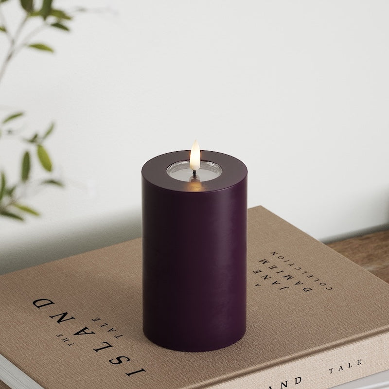 Deluxe Homeart LED plokkvalgusti Ø 7,5 x 12,5 cm Tumelilla