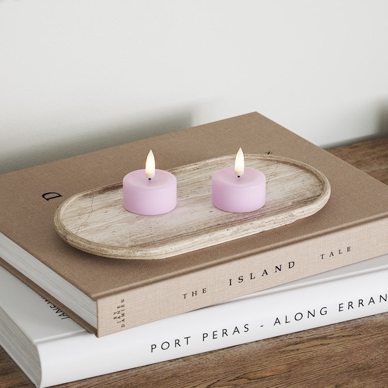 Deluxe Homeart LED čajová svíčka 2ks. Levandulová