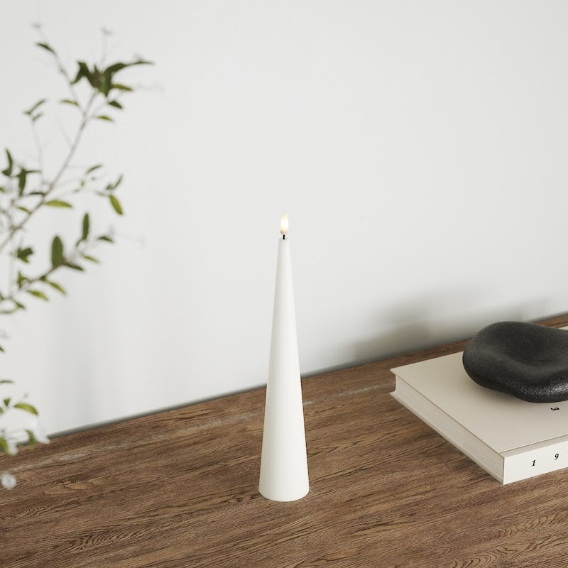 Deluxe Homeart Φωτιστικό κώνου D 5 x Υ 28 cm Λευκό