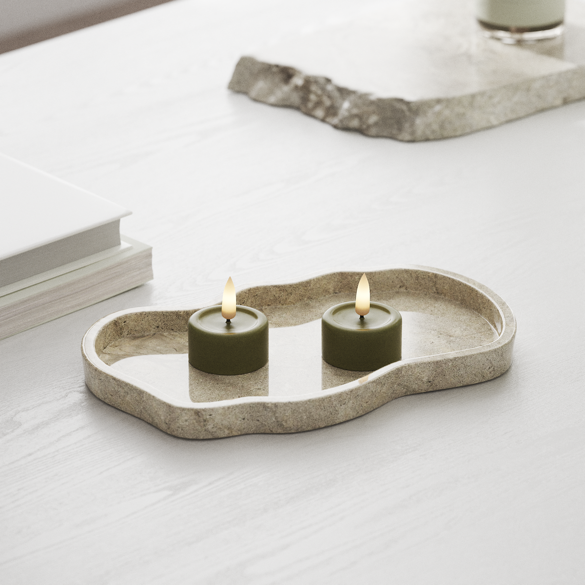 Deluxe Homeart LED arbatos lemputė 2 vnt. Alyvuogių žalia LED arbatos lemputė 1