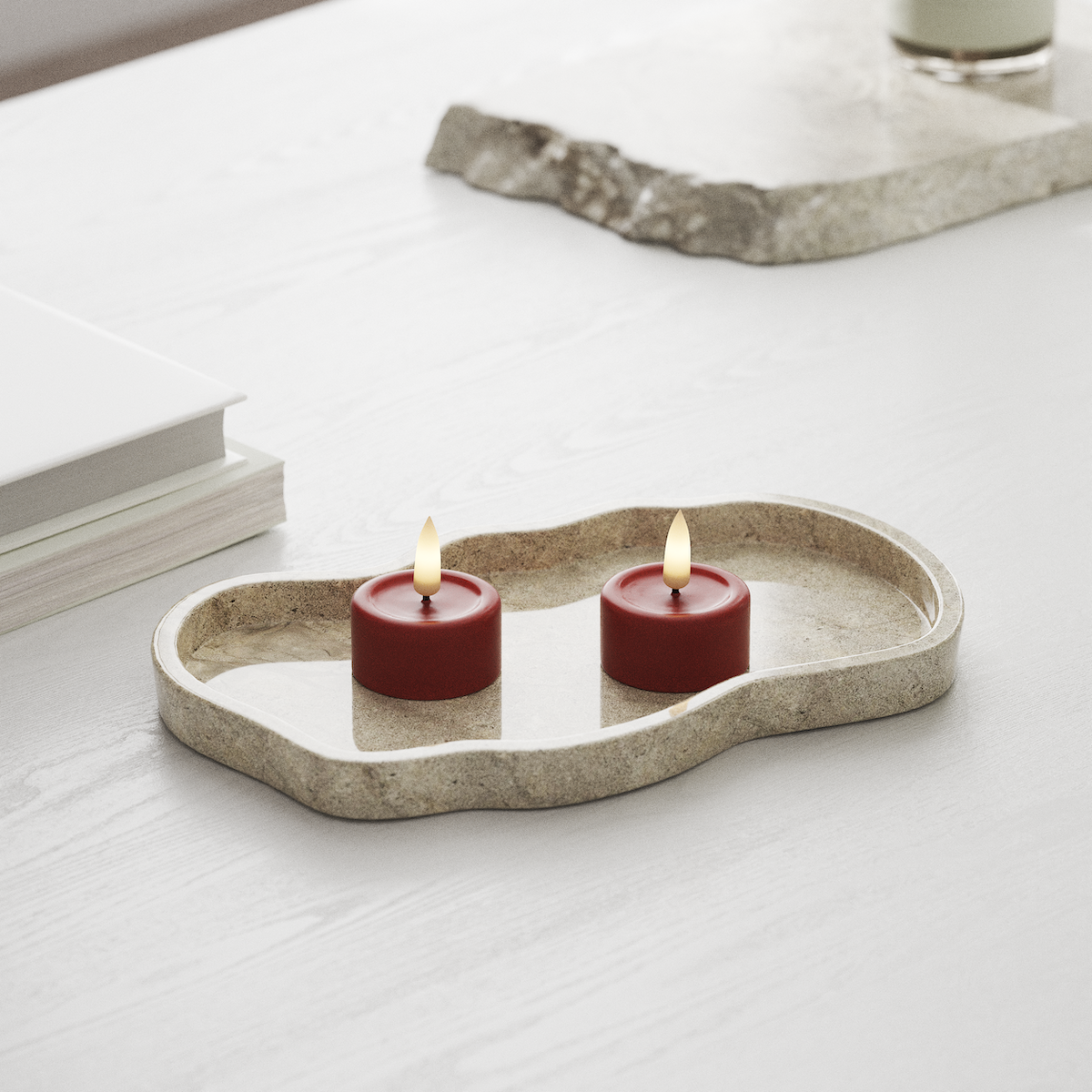 Deluxe Homeart LED Värmeljus 2 stycken Röd LED Värmeljus 1