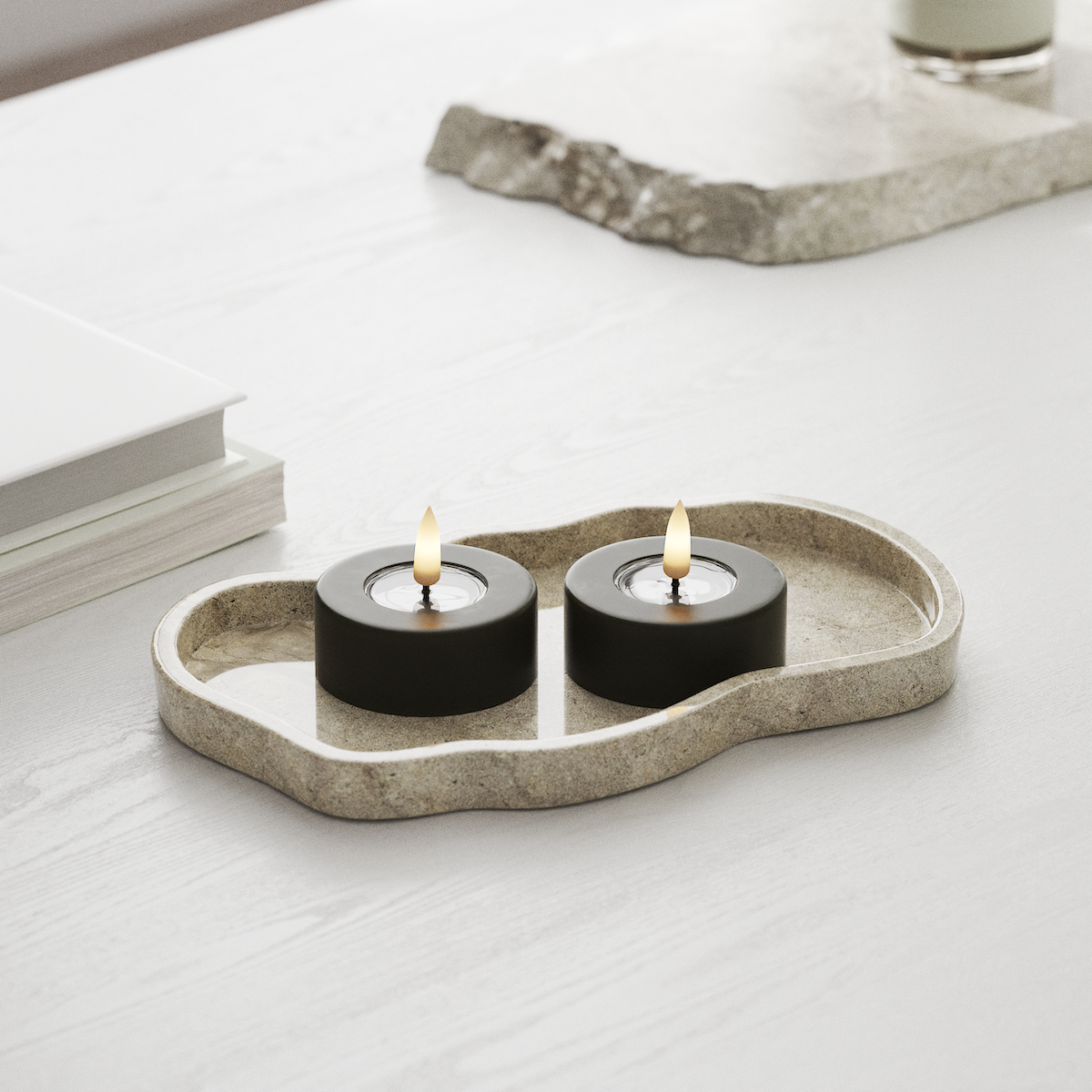 Deluxe Homeart Ρεσώ LED Jumbo 2 τεμ. Μεγάλο Σκούρο πράσινο Φωτάκι τσαγιού LED jumbo 1