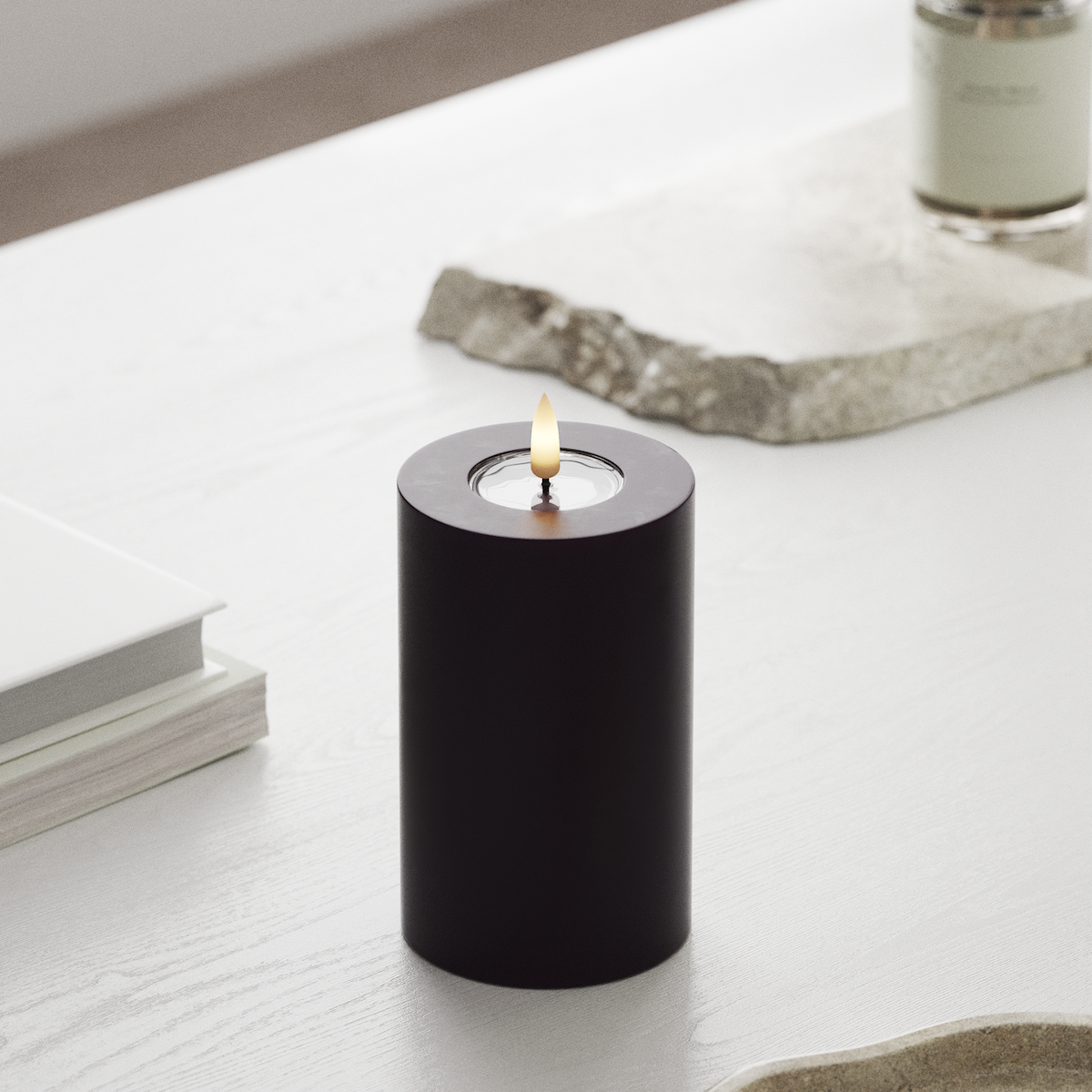 Deluxe Homeart LED plokkvalgusti Ø 7,5 x 12,5 cm Tumelilla LED-ploki tuli 1