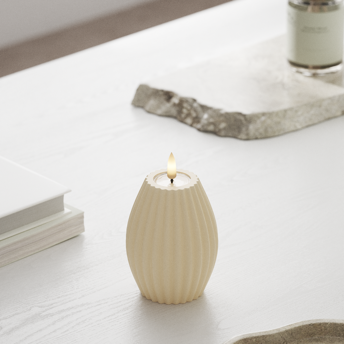 Deluxe Homeart LED drážkové světlo D 7,5 x V 10 cm Krémová LED dráhové světlo 1