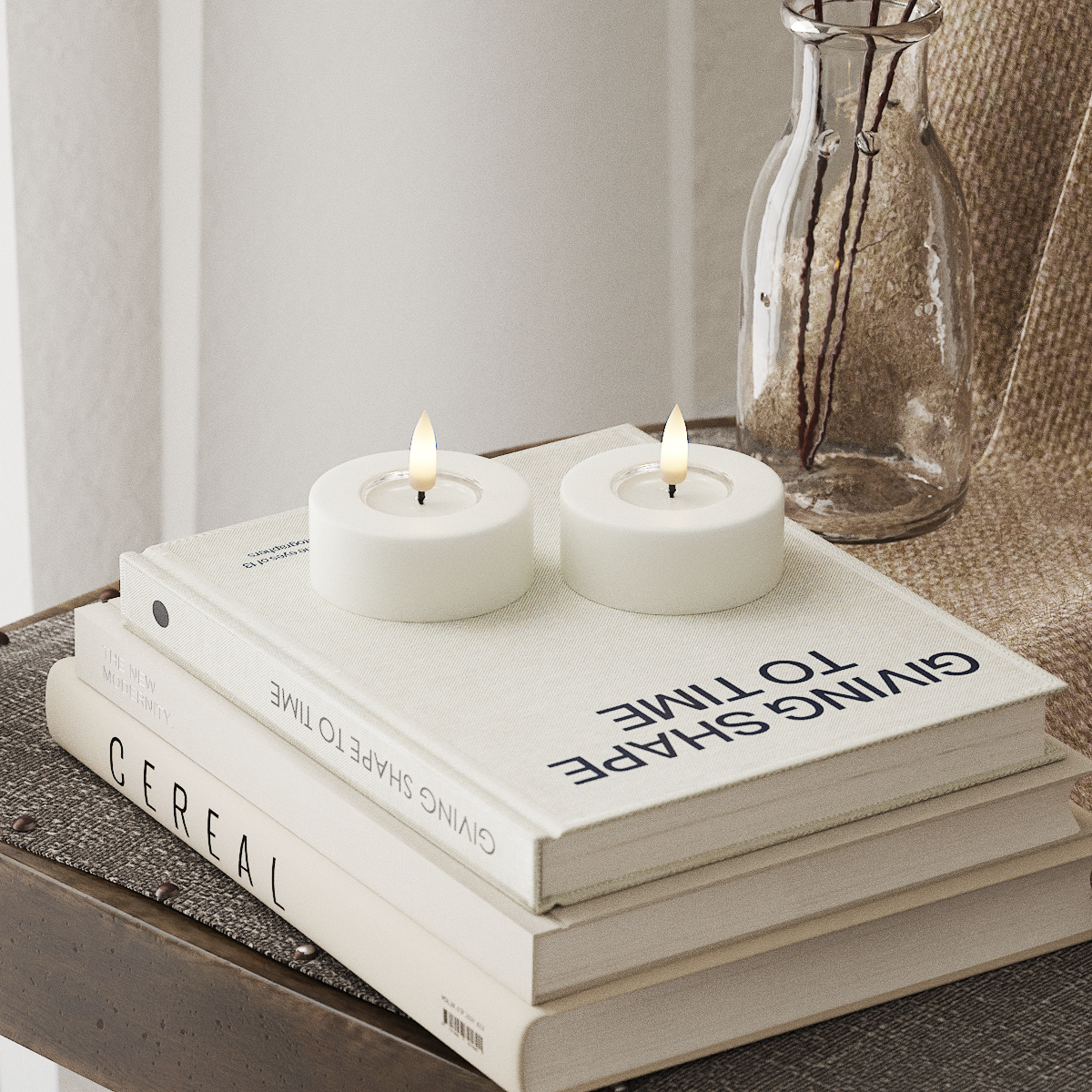 Deluxe Homeart Ρεσώ LED Jumbo 2 τεμ. Μεγάλο Λευκό Φωτάκι τσαγιού LED jumbo 4