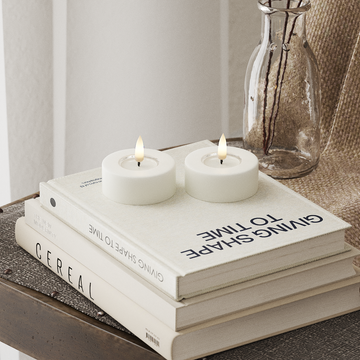 Deluxe Homeart Ρεσώ LED Jumbo 2 τεμ. Μεγάλο Λευκό Φωτάκι τσαγιού LED jumbo 4