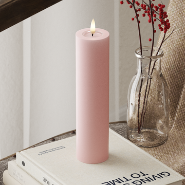 Deluxe Homeart LED blokové světlo Ø 5 x 20 cm Světle růžová LED blokové světlo 4