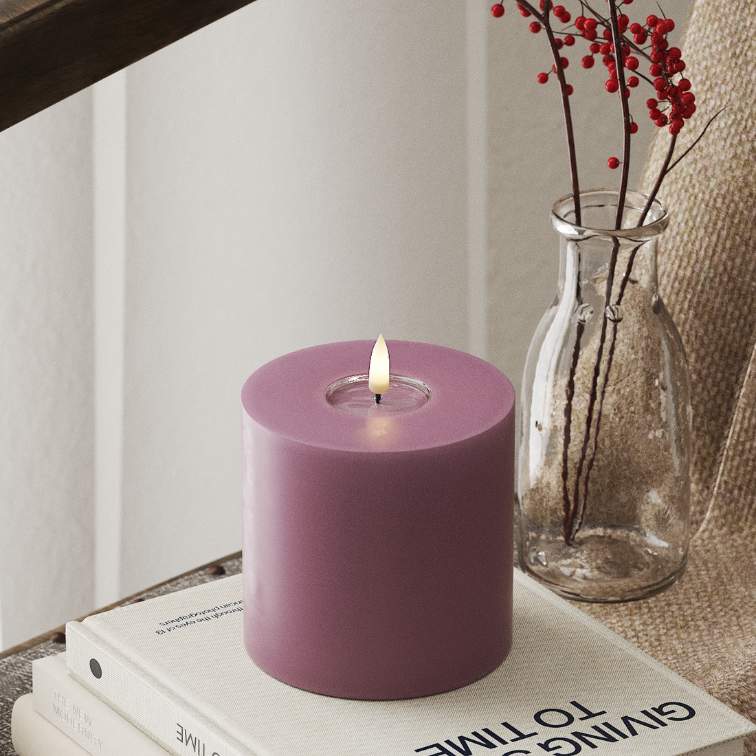 Deluxe Homeart LED blokinis šviestuvas Ø 10 x 10 cm Šviesiai violetinė LED bloko lemputė 4