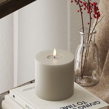 Deluxe Homeart LED blokinis šviestuvas Ø 10 x 10 cm Smėlio spalvos LED bloko lemputė 4