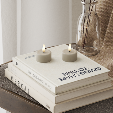 Deluxe Homeart LED arbatos lemputė 2 vnt. Smėlio spalvos LED arbatos lemputė 4