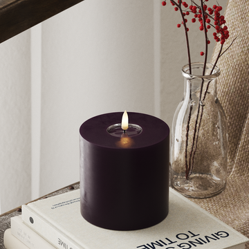 Deluxe Homeart Φωτιστικό μπλοκ LED Ø 10 x 10 cm Σκούρο μωβ Φως μπλοκ LED 4