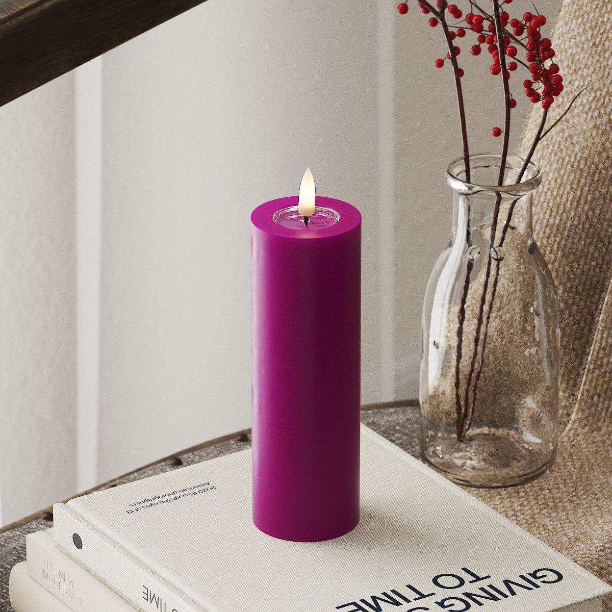 Deluxe Homeart LED blokinis šviestuvas Ø 5 x 15 cm Violetinė LED bloko lemputė 4