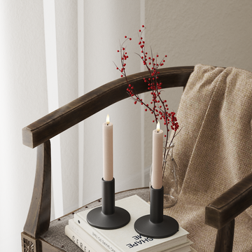 Deluxe Homeart LED Kronelys 2 stk, Ø 2 x 15 cm Rose LED kronelys 4