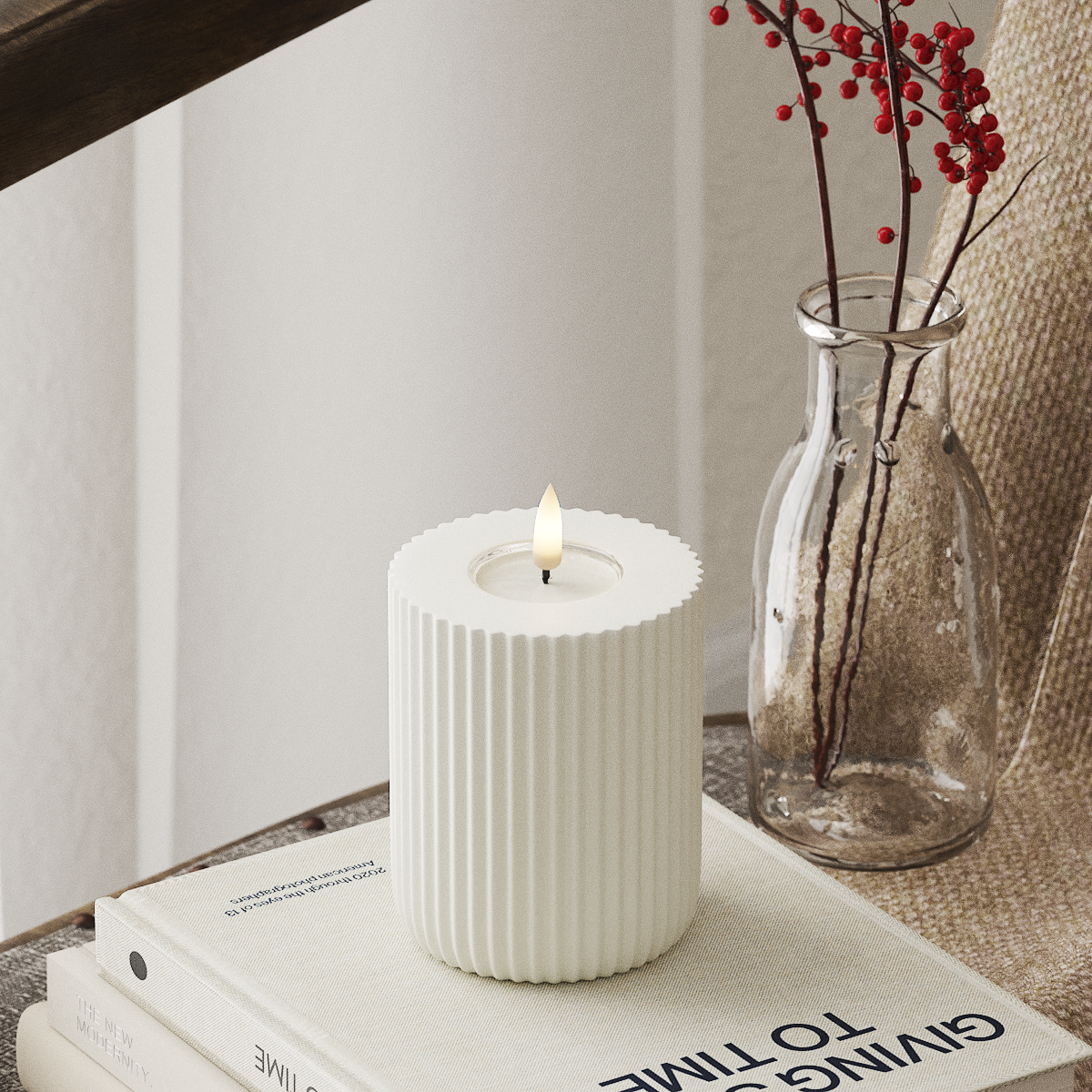 Deluxe Homeart Solid Stripe LED Block šviestuvas Ø 8 X 10 cm Balta LED forma 4