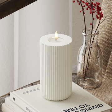 Deluxe Homeart Solid Stripe LED blokinis šviestuvas Ø 8 X 15 cm Balta LED forma 4