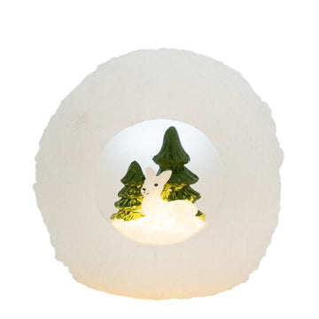 Sněhová koule s dekorací 12*12cm Deluxe Homeart 1