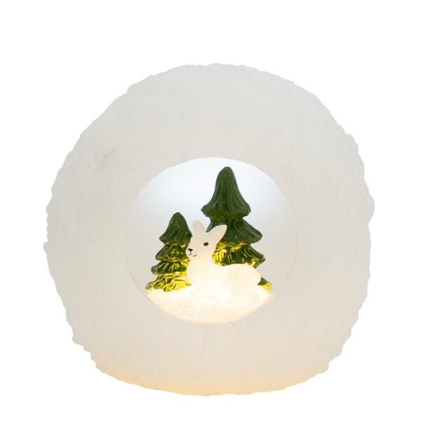 Sněhová koule s dekorací 12*12cm Deluxe Homeart 1