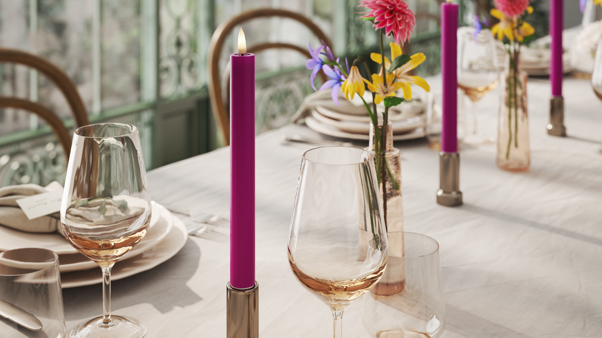 LED de vida real Vela fina Com design wetlook ™