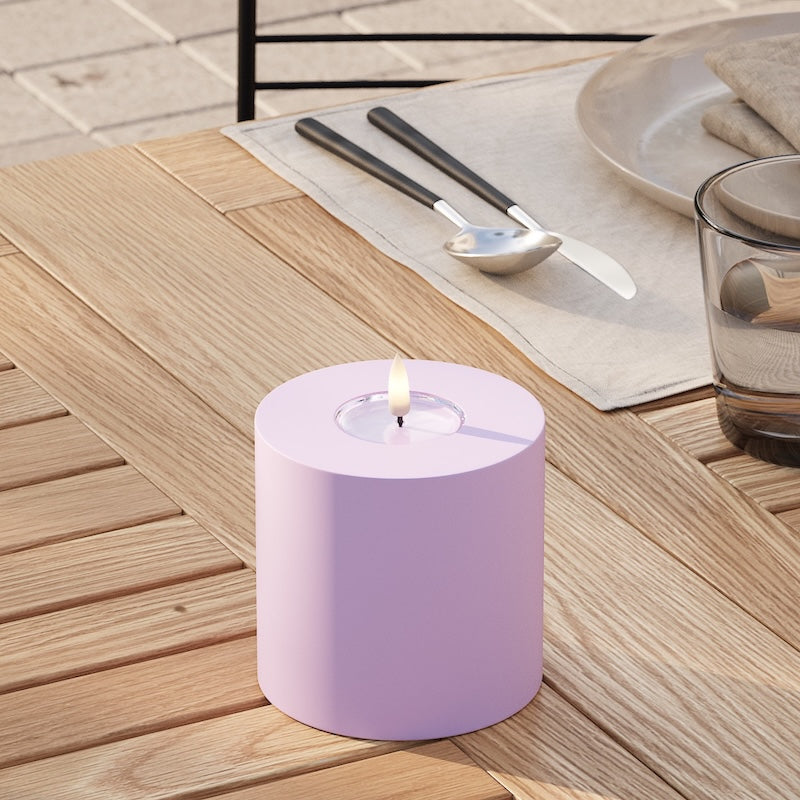 Deluxe Homeart Lauko LED blokinis šviestuvas Ø 10 x 10 cm Lavanda