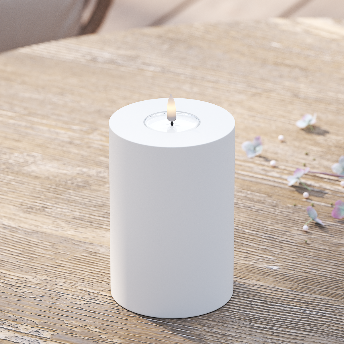 Deluxe Homeart Utomhus LED Blockljus Ø 10 x 15 cm Vit LED utomhusljus Blockljus 2