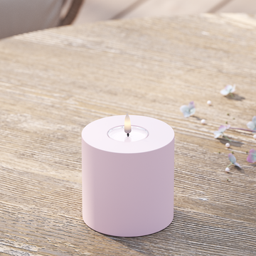 Deluxe Homeart Venkovní LED blokové světlo Ø 10 x 10 cm Zaprášená červená LED venkovní světelné blokové světlo 2