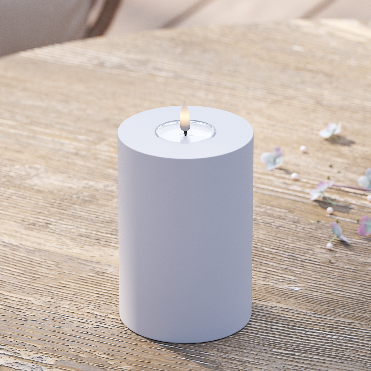 Deluxe Homeart Välis-LED plokkvalgusti Ø 10 x 15 cm Tolmune sinine LED välisvalgusti plokivalgusti 2